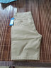 公牛四分裤男士夏季休闲宽松大码纯棉弹力薄款余文乐同款休闲5分短裤 卡其 32 实拍图