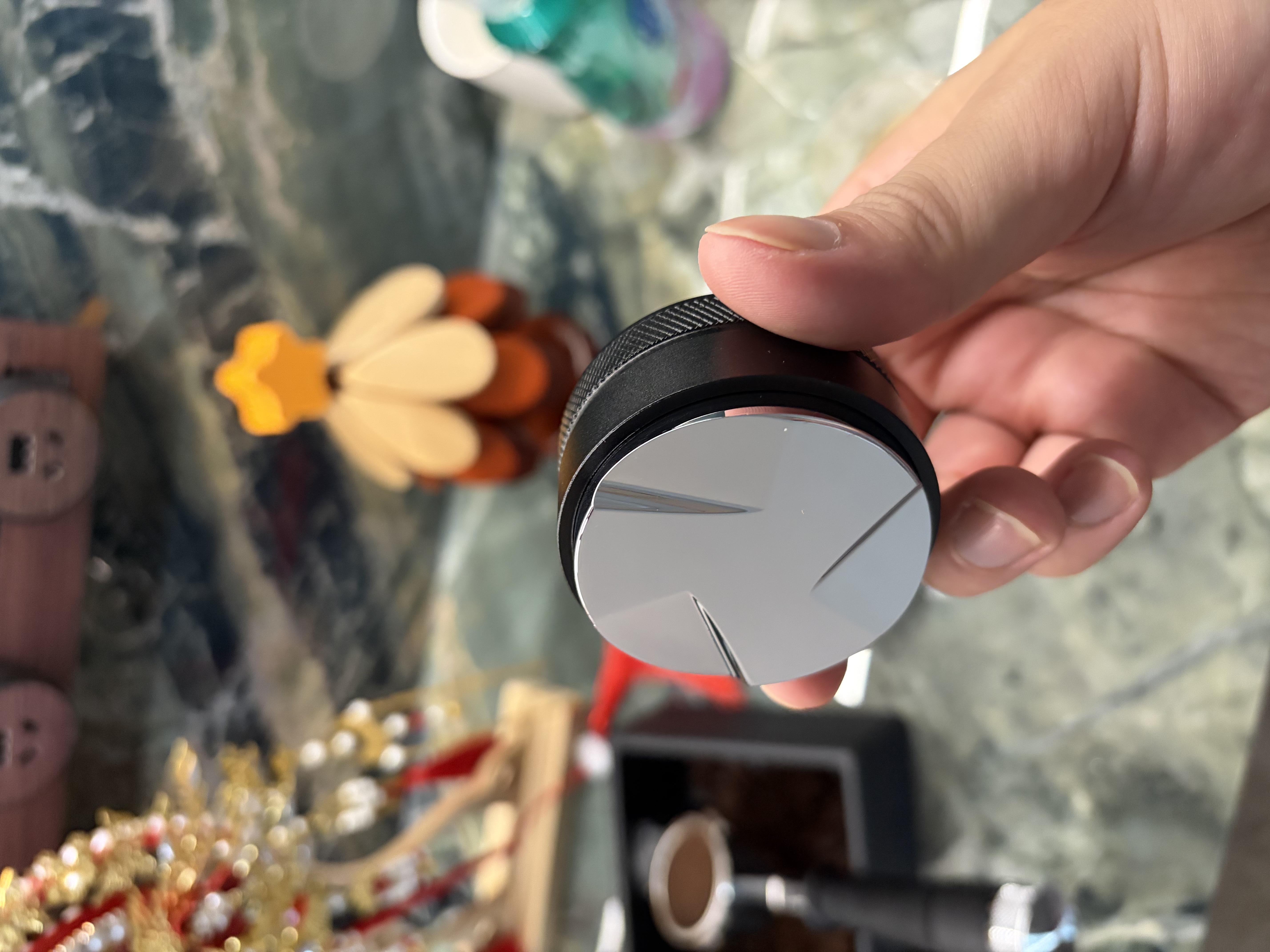 CLITON三叶咖啡布粉器 金属三浆压粉锤意式咖啡机压粉器大号51mm 实拍图