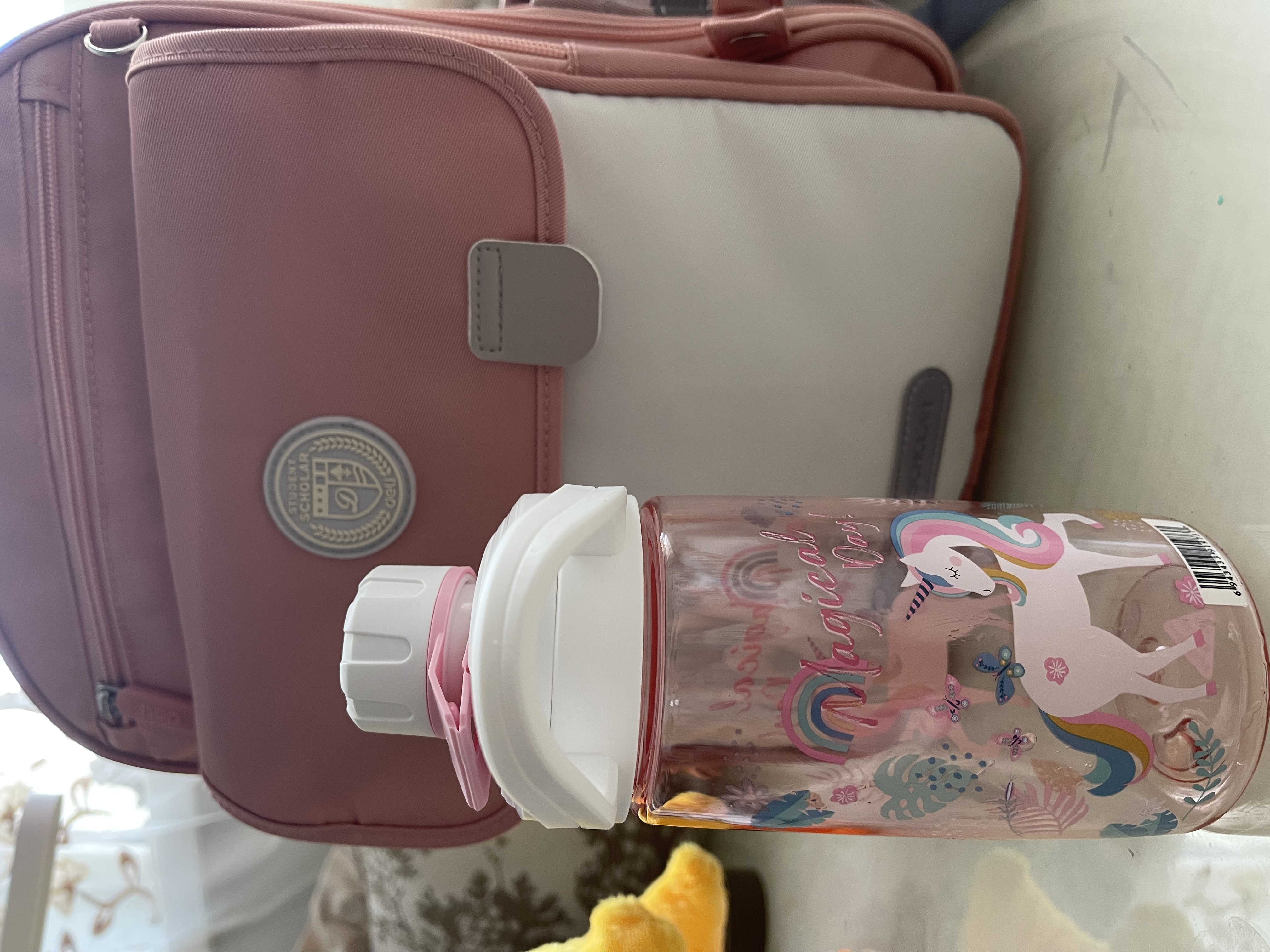 JEKO&JEKO儿童水杯夏季直饮小学生宝宝塑料杯运动水杯男女水壶 450mL独角兽 实拍图