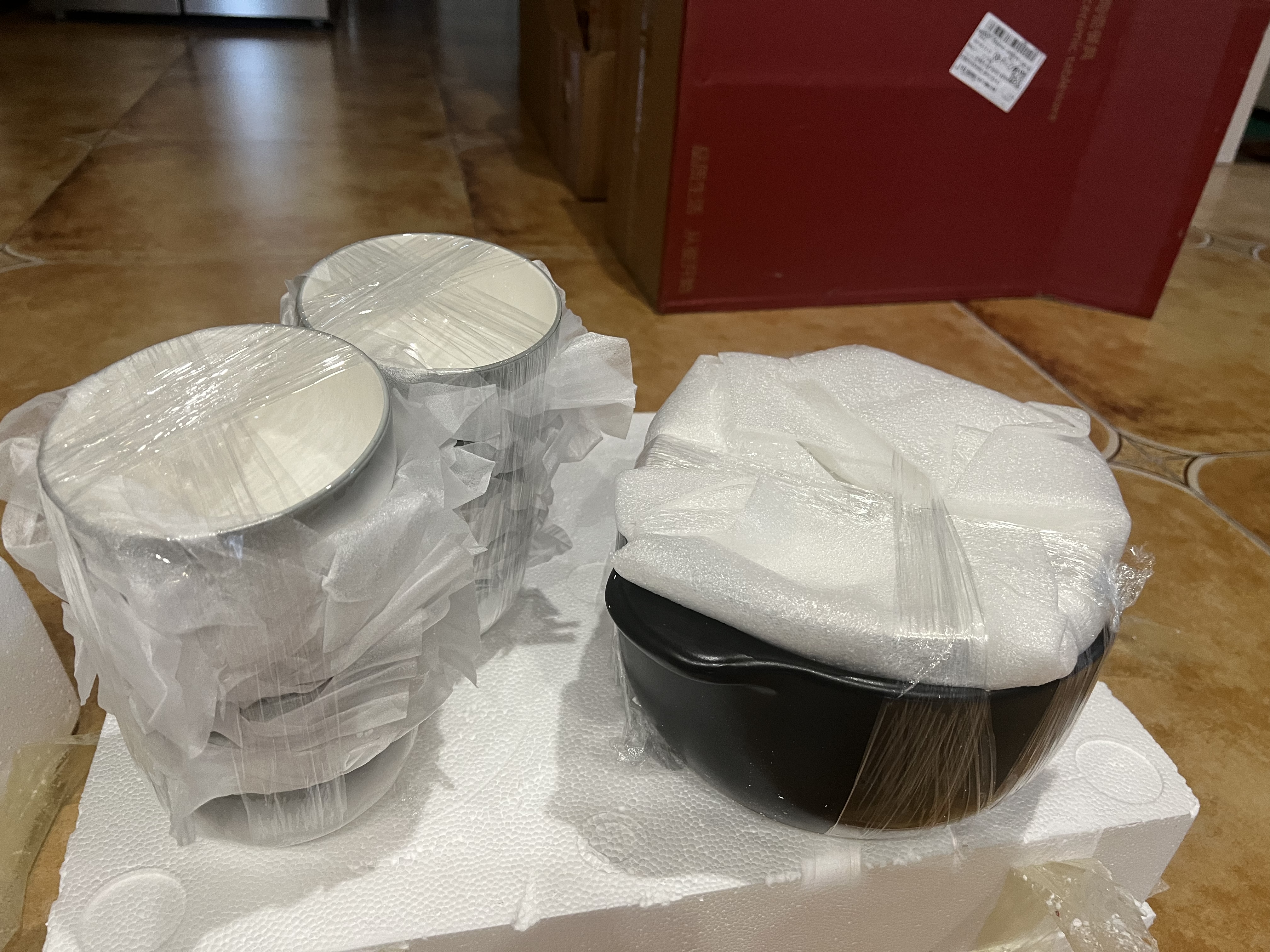 浩雅景德镇碗碟套装釉下彩简约陶瓷碗盘餐具整套乔迁礼物烟雨谣70件 实拍图