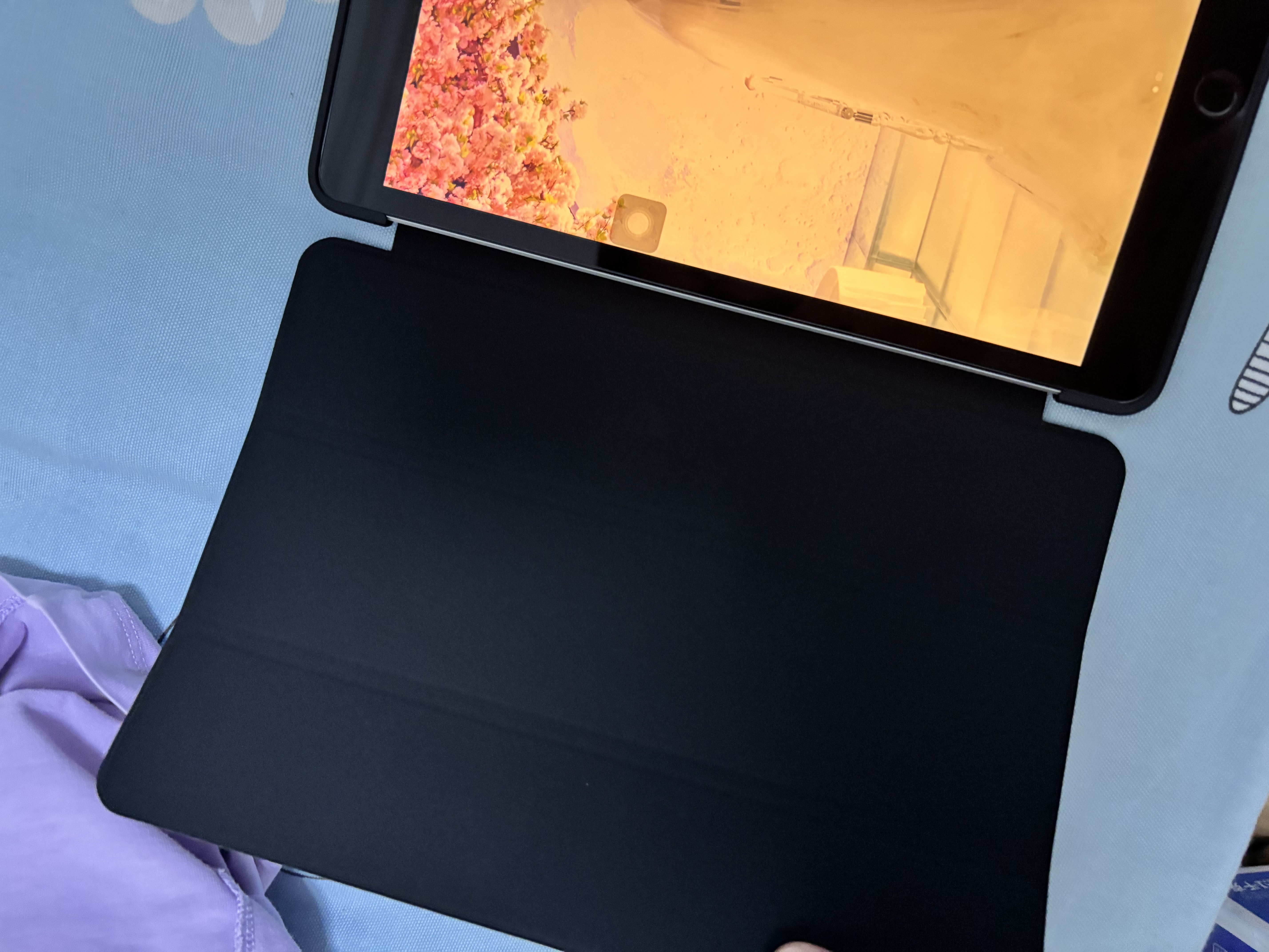 ALittleFlower适用苹果iPad9/8/7代保护壳套 21/20/19款10.2英寸ipad苹果平板三折支架超薄全包防摔石墨黑 实拍图