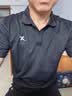 特步（XTEP）冰感polo衫短袖男女夏季商务透气运动半袖休闲男装速干翻领t恤 正黑色-0029（男） L 实拍图