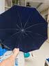 天堂伞 加大雨伞三折 经典商务伞格纹10骨加大雨伞男女 藏青 实拍图
