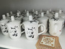 芷尧景德镇陶瓷杯子带盖家用茶杯套装酒店宾馆会议杯办公水杯定制10只 实拍图