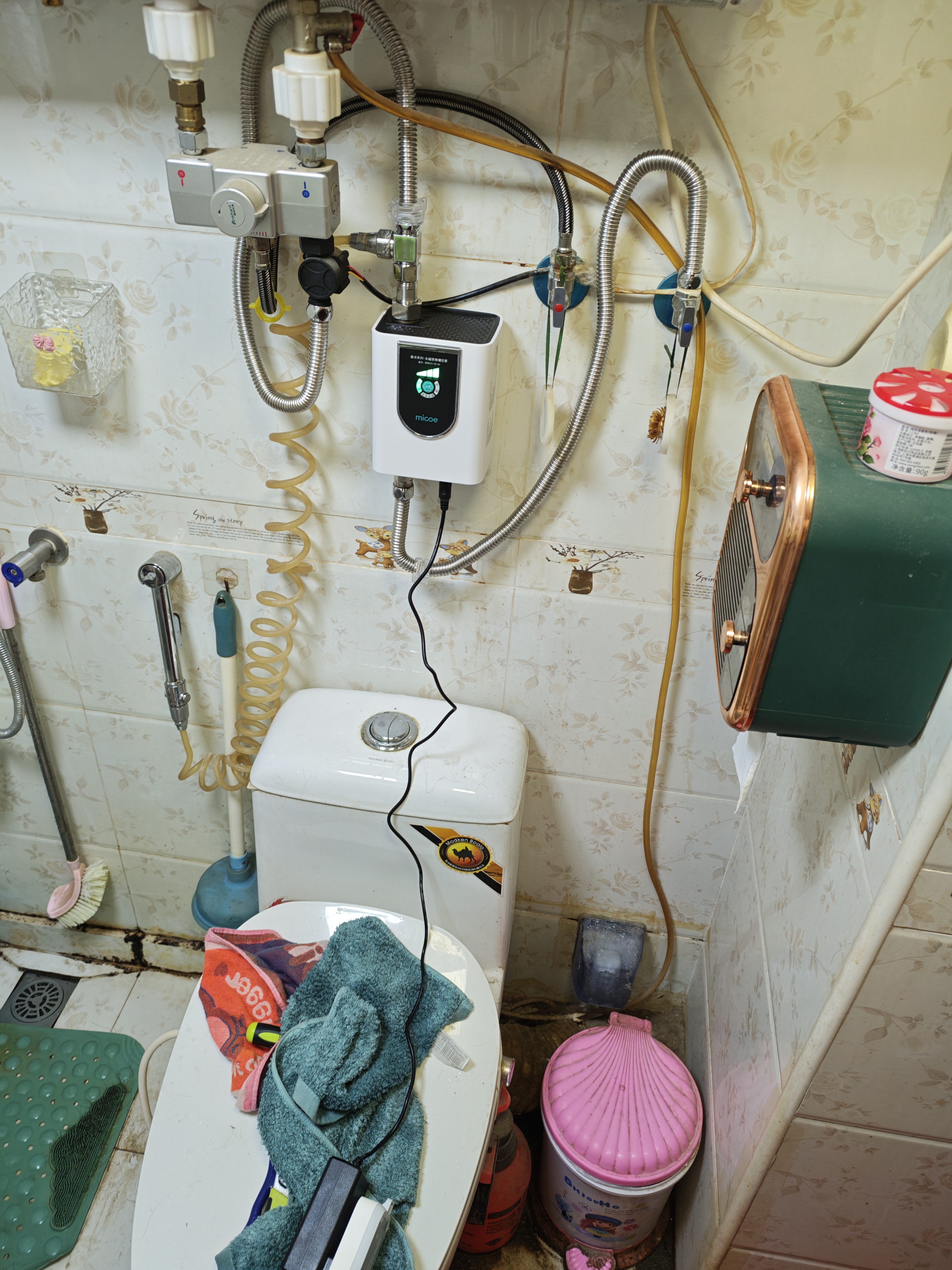 四季沐歌全自动变频增压泵家用热水器太阳能加压泵自来水管道泵花洒增压器 【35L/min永磁变频】3档节能大流量 实拍图