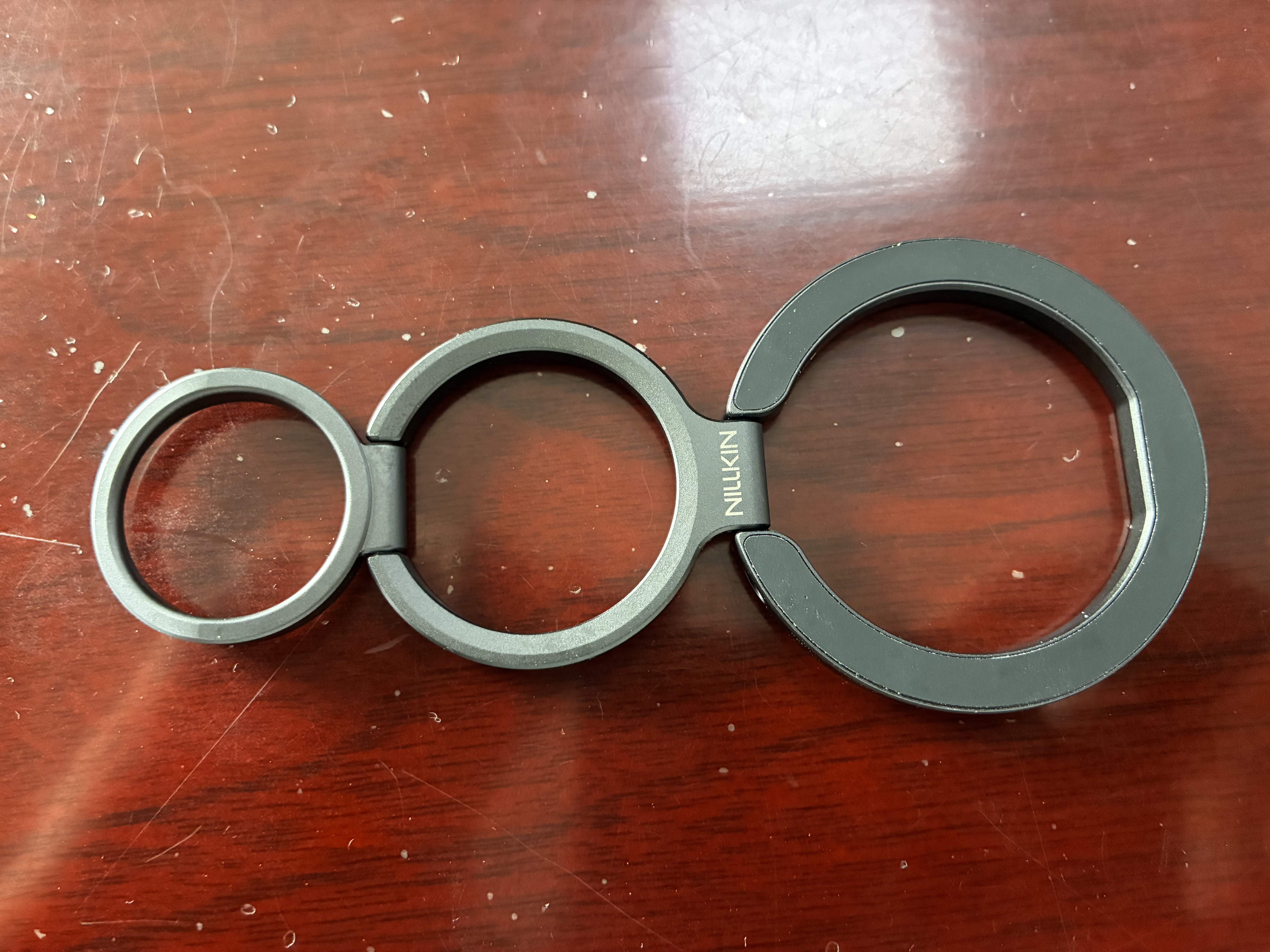 耐尔金磁吸手机支架指环扣凯夫拉双面磁吸支架magSafe铝合金360度旋转桌面懒人苹果iPhone小米 纤磁环 黑 实拍图