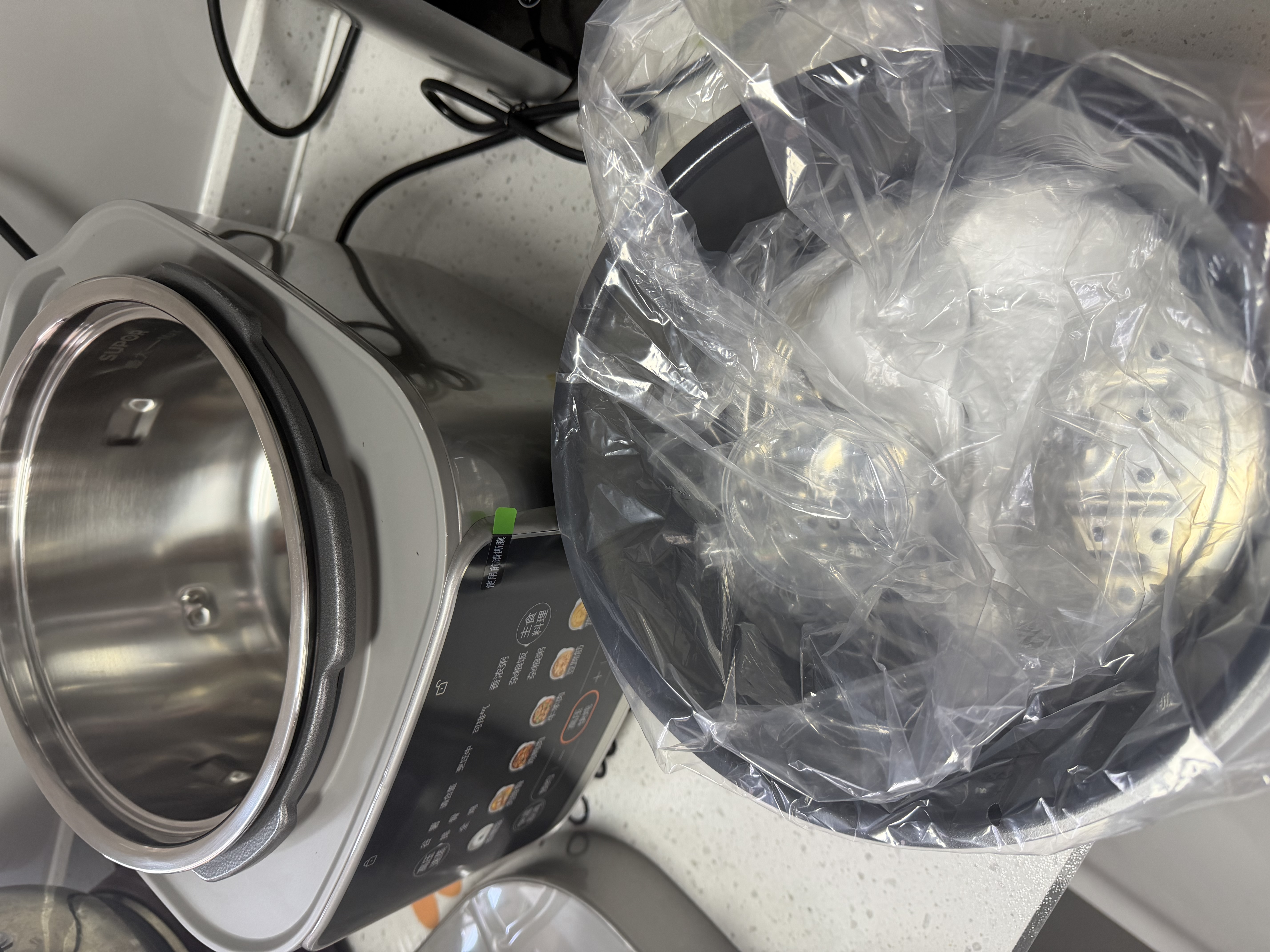 苏泊尔（SUPOR）小金刚电压力锅钛钢0涂层新品速嫩蒸鲜呼吸5L超高压100kPa 2000W上蒸下煮电饭煲4-6人SY-50FC5133 实拍图