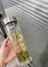希诺双层玻璃杯男家用办公泡茶杯子车载过滤水杯教师节礼物XN-9607 实拍图