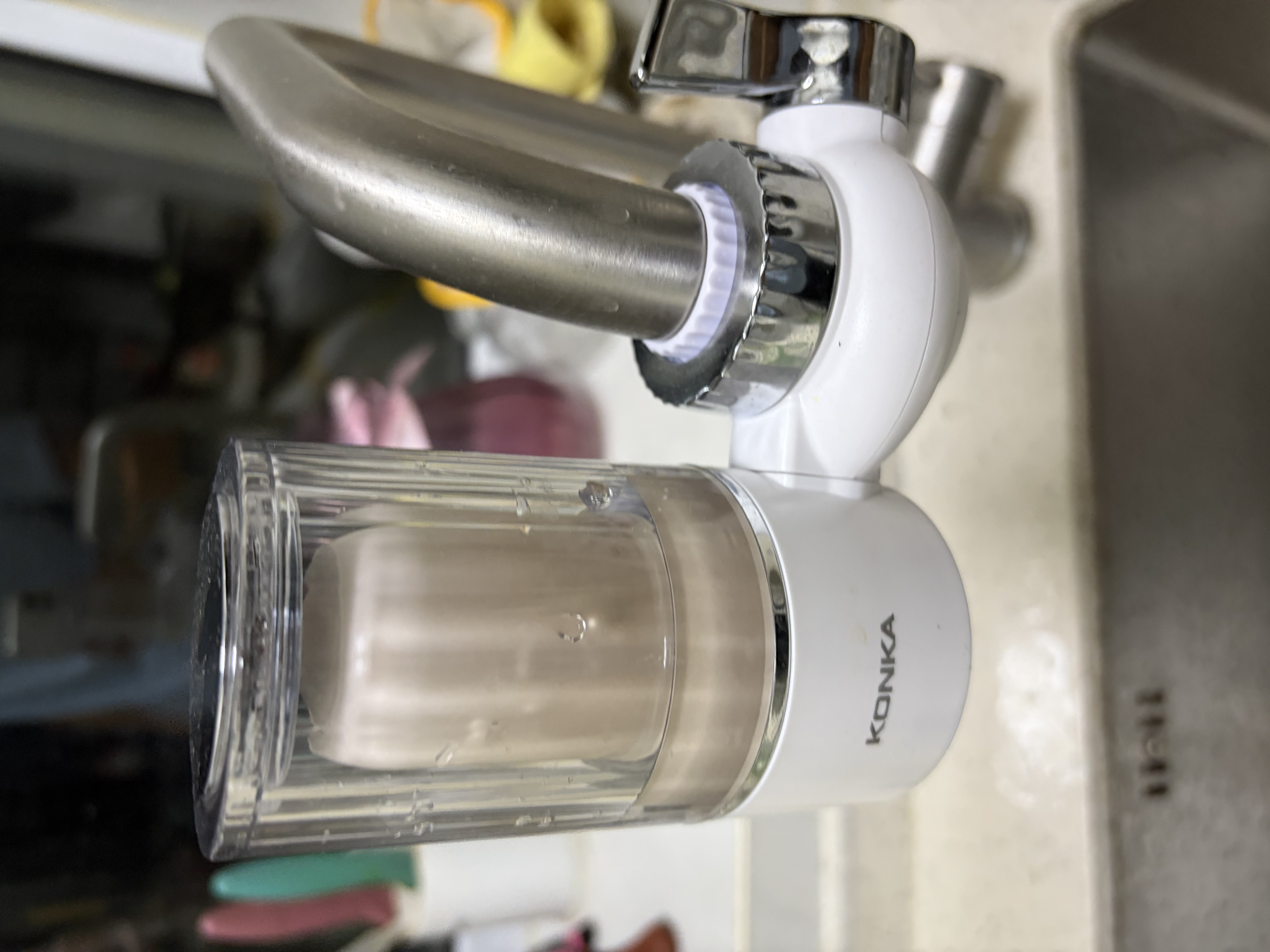 康佳（KONKA）净水器水龙头 厨房家用自来水过滤器 阻水垢除余氯 可视化双出水可清洗滤芯 KPW-LT02 一机1芯 实拍图