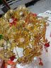 PDQ金色手捧花束新娘接亲结婚礼物高档成品diy手工材料包新婚送新人 鎏金之囍 【成品+亚克力礼盒+礼袋】 黄金色手捧花【升级款】 实拍图