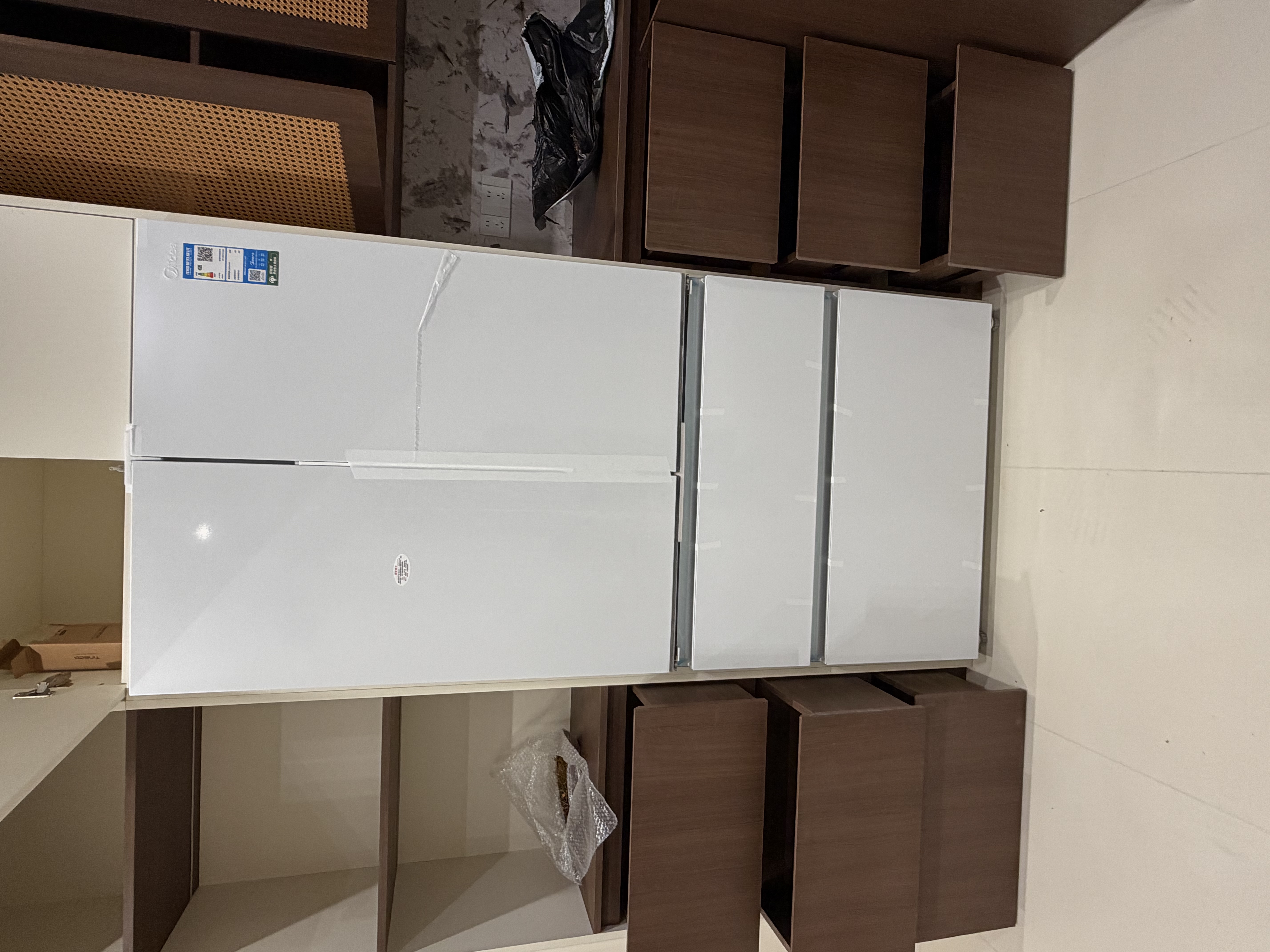 美的熊墩墩Pro600L法式四开门冰箱超薄零嵌入式双系统2.0除菌一级能效超大容量BCD-600WUFIPZM(E) 晒单实拍图