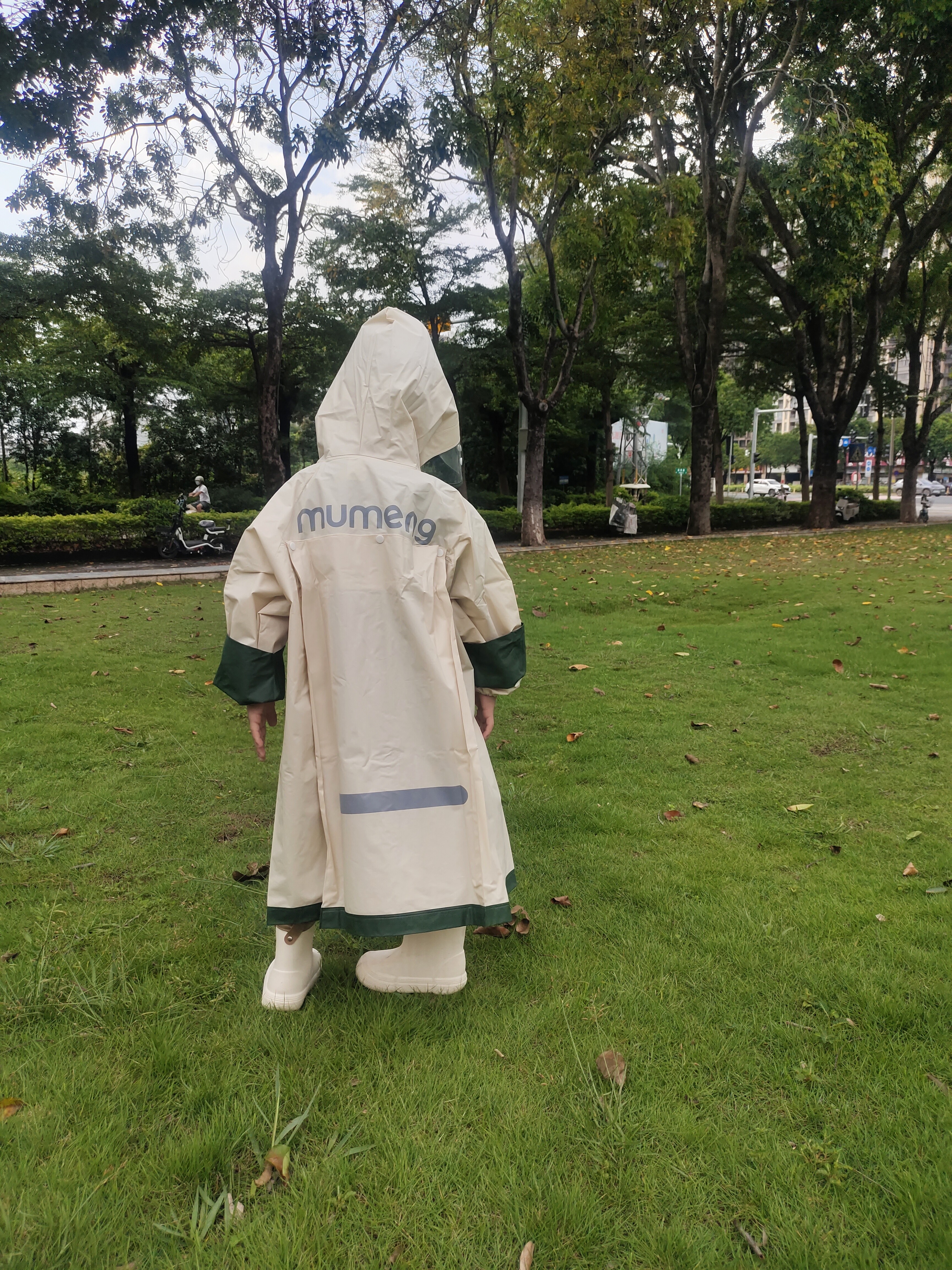 牧萌儿童雨衣男女童带书包位学生上学防水透气耐磨男女孩开学必备 实拍图