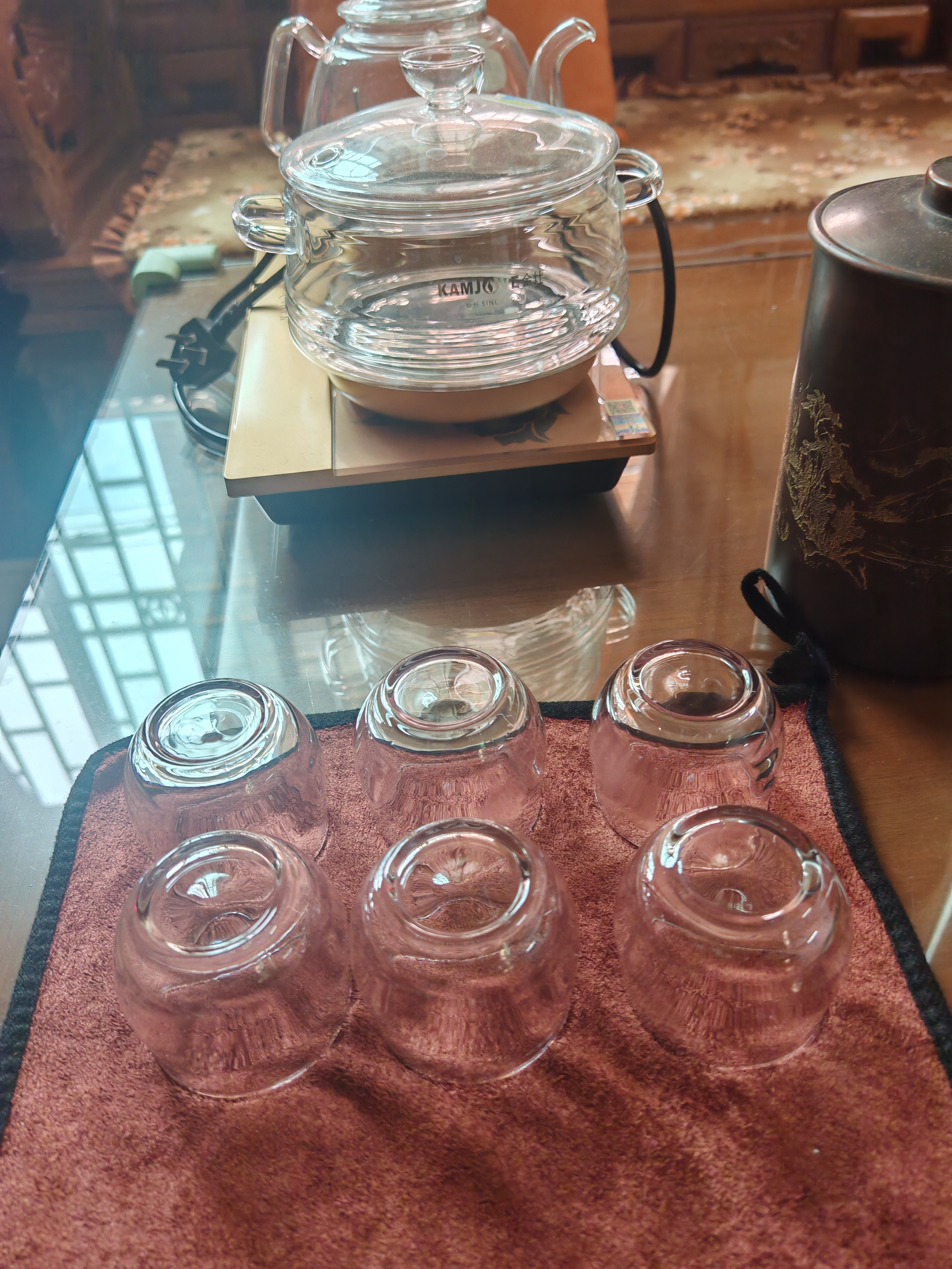 高档主人杯水晶玻璃杯扳指杯透明杯子功夫茶道杯高颜值中式茶杯 透明扳指杯-8个装85ml 实拍图