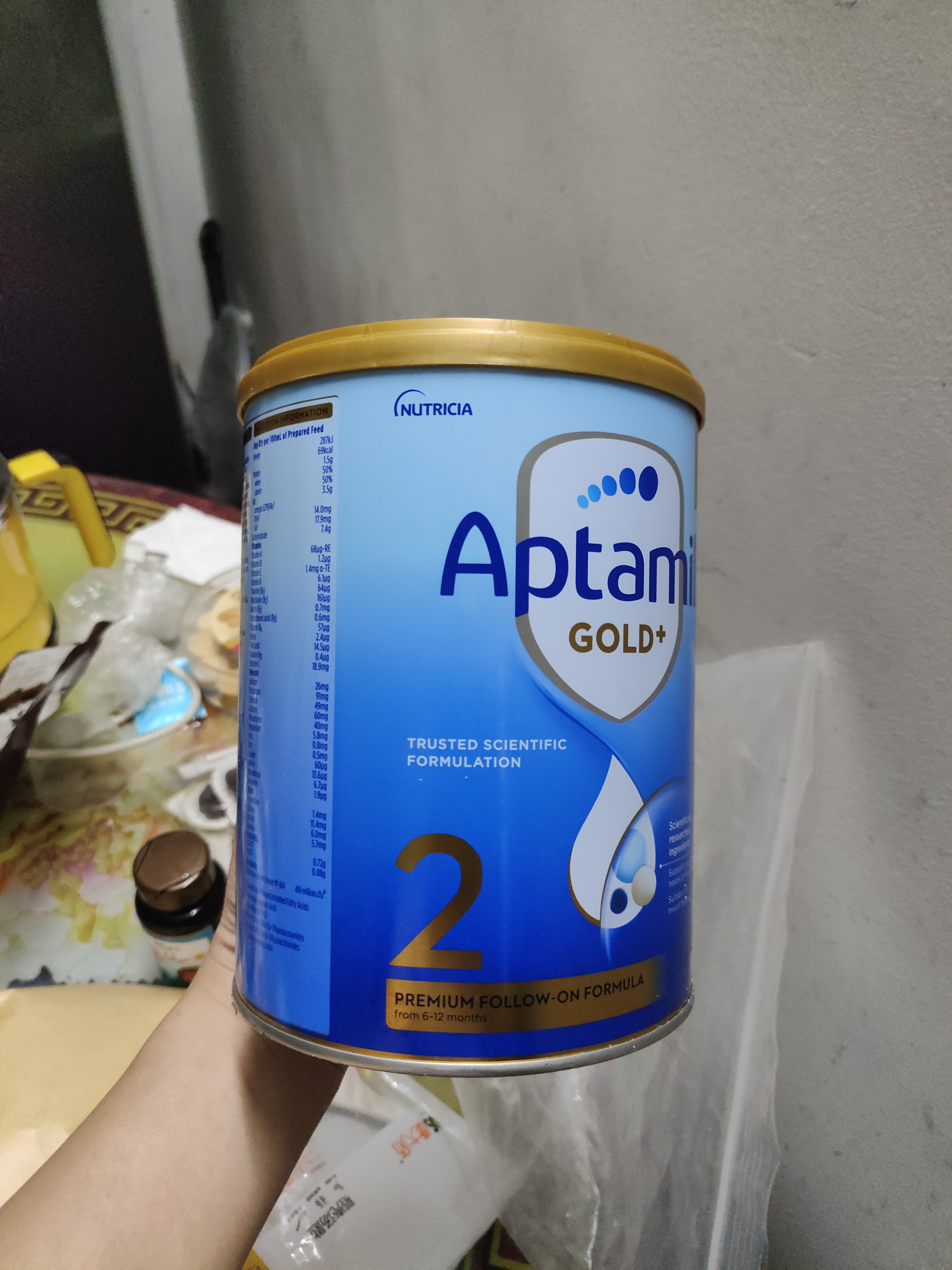 爱他美（Aptamil）澳洲金装版新西兰官方授权原装进口 DHA婴幼儿配方牛奶粉900g/罐 【加购价更低】2段 （6-12个月） 有效期至28年3月 实拍图