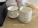 金镶玉茶杯三件套羊脂玉瓷家用陶瓷泡茶水分离马克杯中秋节礼盒装云中游 实拍图