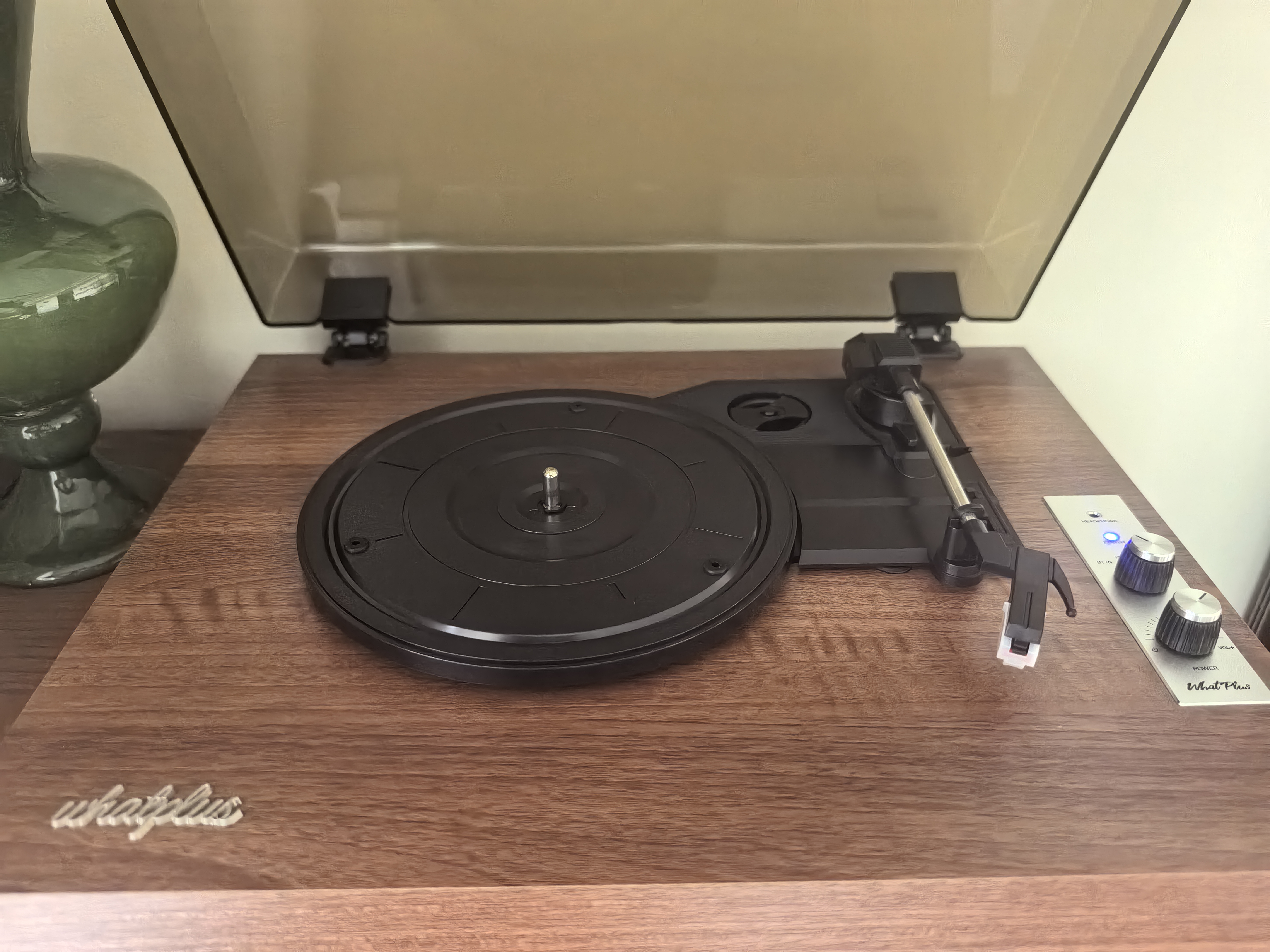 WHATPLUSFrom1900黑胶唱片机复古 蓝牙音响一体式唱片机 高端留声机 客厅音响 胶片唱机 胡桃木 节日礼物 实拍图