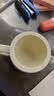 简约陶瓷泡茶杯茶水分离杯个人家用办公带盖过滤水杯马克杯子定制 陶瓷柄办公杯【米黄釉】 实拍图