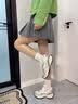 特步【巴斯克3.0】范丞丞同款老爹鞋男鞋秋季百搭新款网面休闲运动鞋 帆白/银色【女款】 蒸汽波波 39 脚长男24cm女24.5cm( 新法码39）版型偏大建拍小一码 实拍图