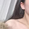 BJYLS999纯银针雪花耳钉女养耳洞流苏耳线足银针耳环2026轻奢高级耳饰 【999足银耳链】雪花耳线一对 实拍图