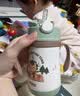膳魔师（THERMOS）儿童吸管保温保冷杯超轻316L不锈钢学生杯幼儿园婴儿水杯TCKC 实拍图