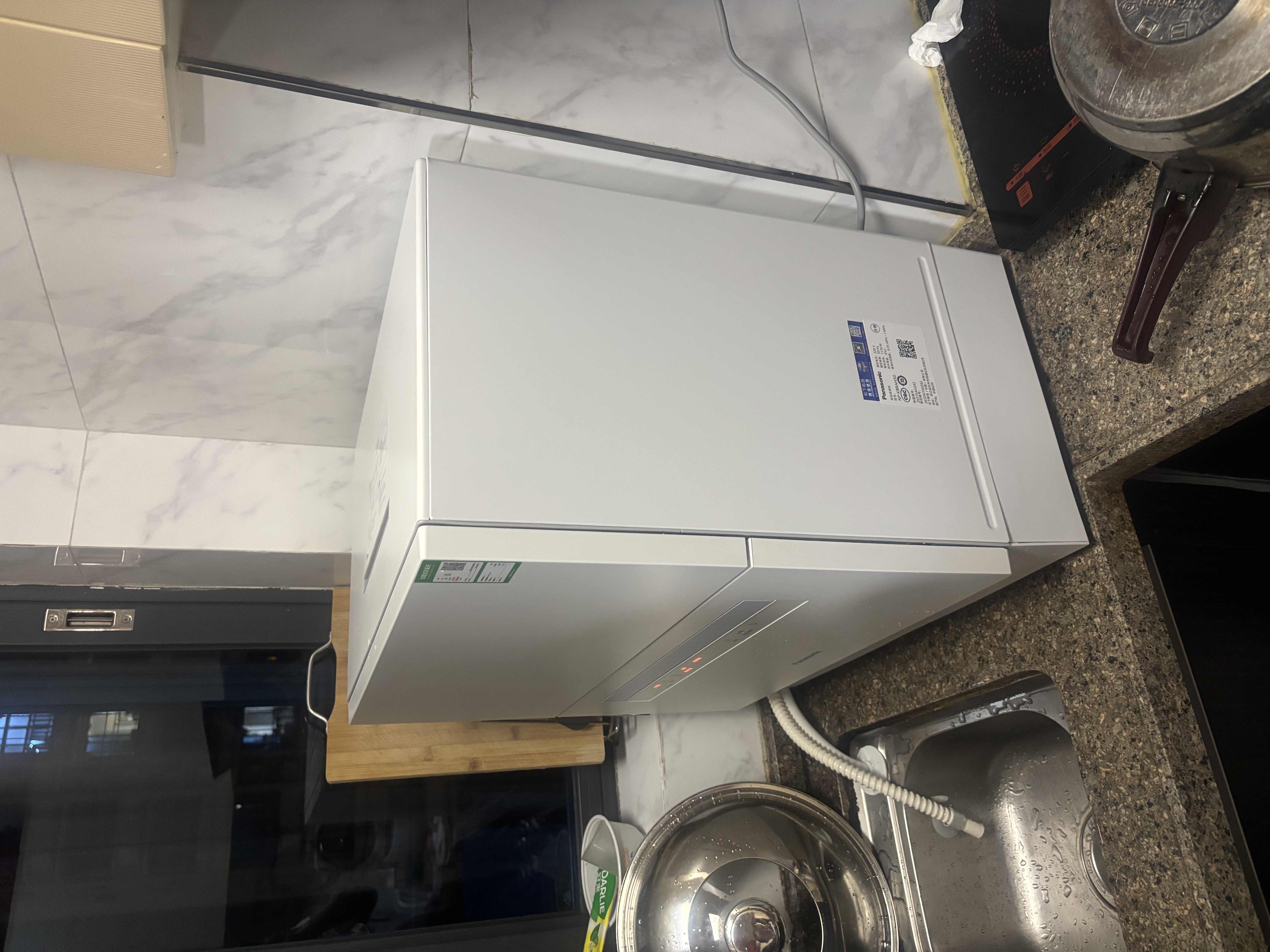 松下（Panasonic）台式洗碗机二代升级款节能智能洗 80℃高温除菌 独立烘干 家用独立式台面二级水效NP-K8RAH5D 实拍图