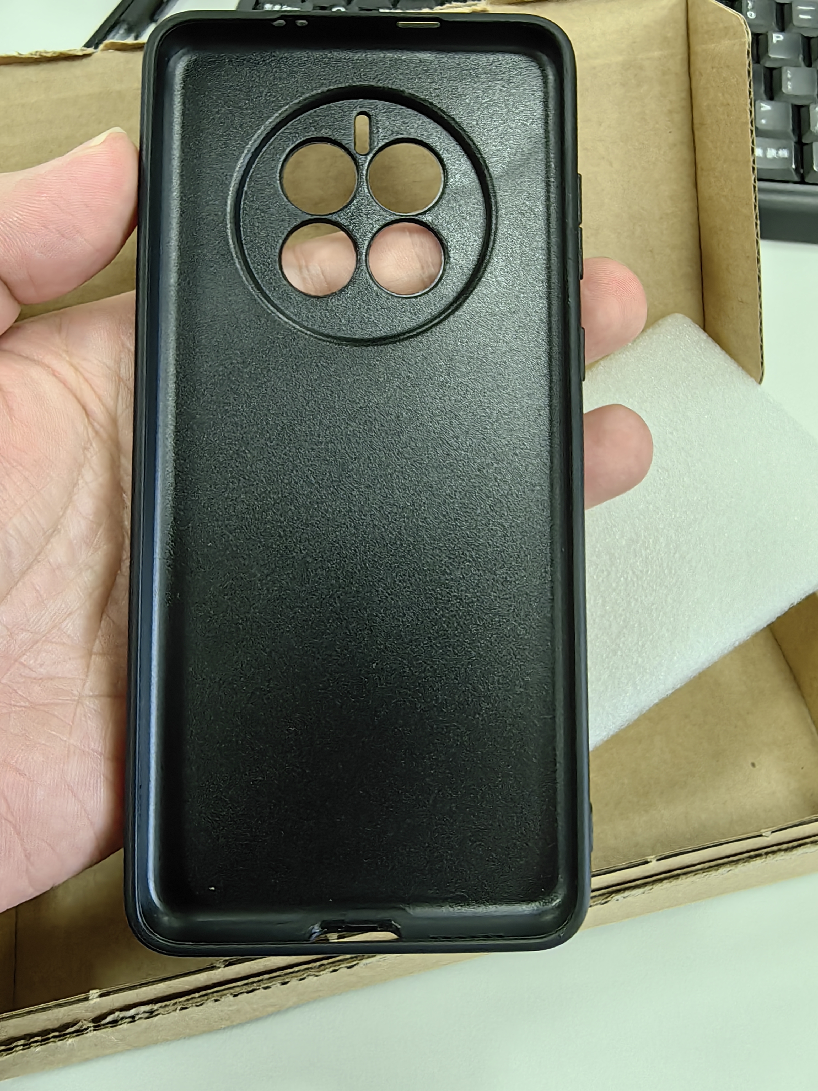 第一卫DIVI【自 营 爆 款 丨顶配质感】适用华为mate50手机壳 Mate50保护套真素皮镜头全包超薄防摔商务男黑 实拍图