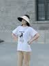 型公馆防晒帽女防紫外线太阳帽大帽檐帽子夏季遮阳帽遮脸空顶骑车显脸小 实拍图