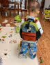 SHUKIKU儿童书包幼儿园背包防丢户外旅游防泼水超轻双肩包橙红S+码 实拍图
