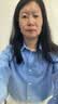 优衣库全棉衬衫/长袖女装衬衣休闲通勤外套新款482828 491294 491294/63天蓝色 S 实拍图
