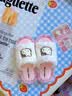 洁丽雅HelloKitty棉拖鞋女士秋冬2026新款家用地板防滑可爱一字毛毛拖鞋 糖果粉 【三丽鸥正版授权】 38-39 【适合37-38码】 实拍图