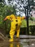 牧萌儿童雨鞋男童女童防水立体宝宝防滑耐磨卡通雨靴 挖掘机恐龙 15码 实拍图
