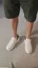 百丽撞色小白鞋男鞋牛皮舒适厚底增高休闲运动板鞋A1160BM5 棕尾翼 40 实拍图
