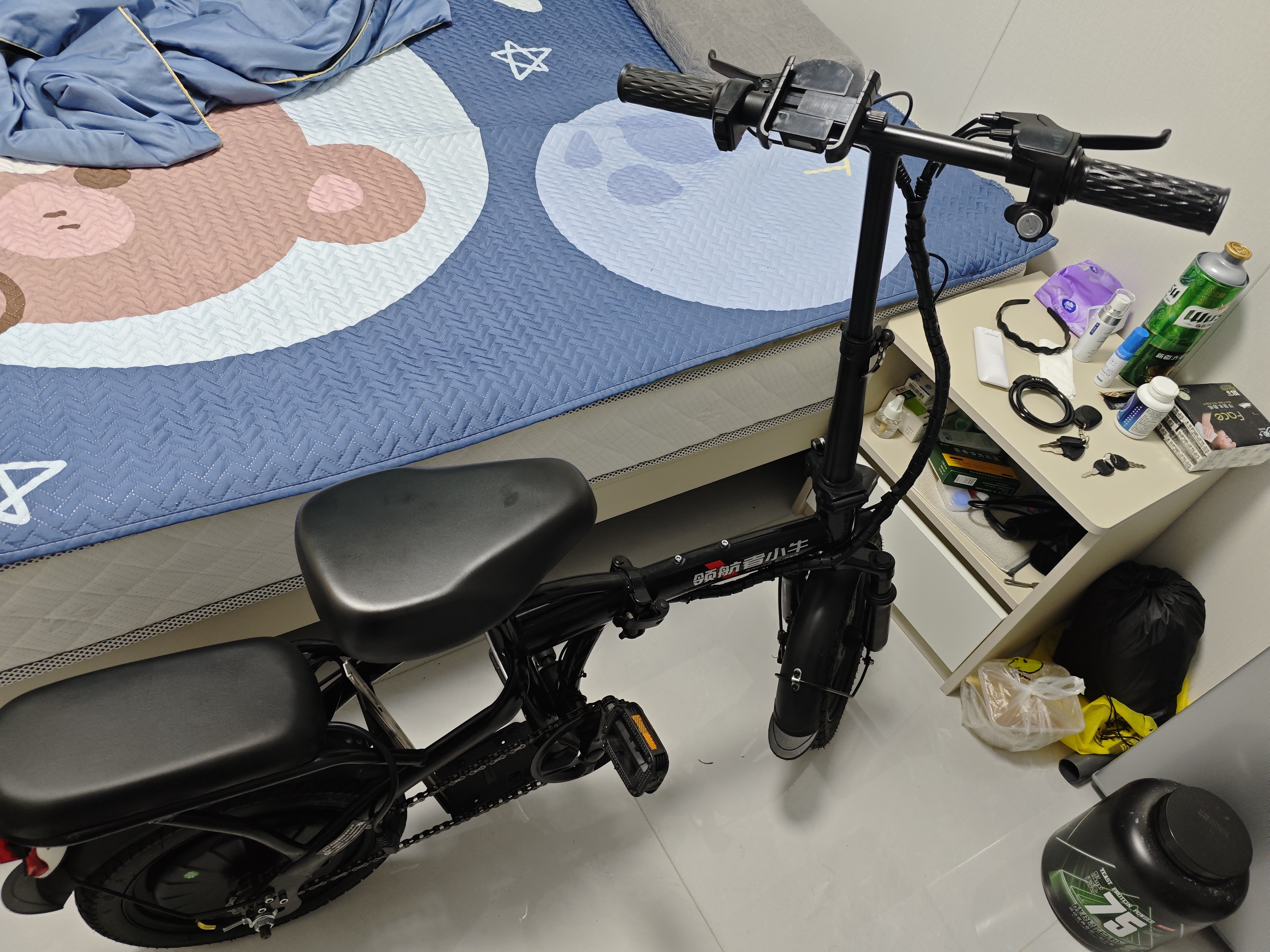 领航者小牛折叠电动车代驾专用超长续航新国标自行车成人小型电瓶单车锂电池 豪华版-8重减震-15A-纯电续航约45KM 实拍图