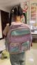 靓宝宝库洛米三到六女孩小学生减负护脊大容量一年级二女童轻便儿童书包 小号蓝紫(适合1-2年级) 实拍图