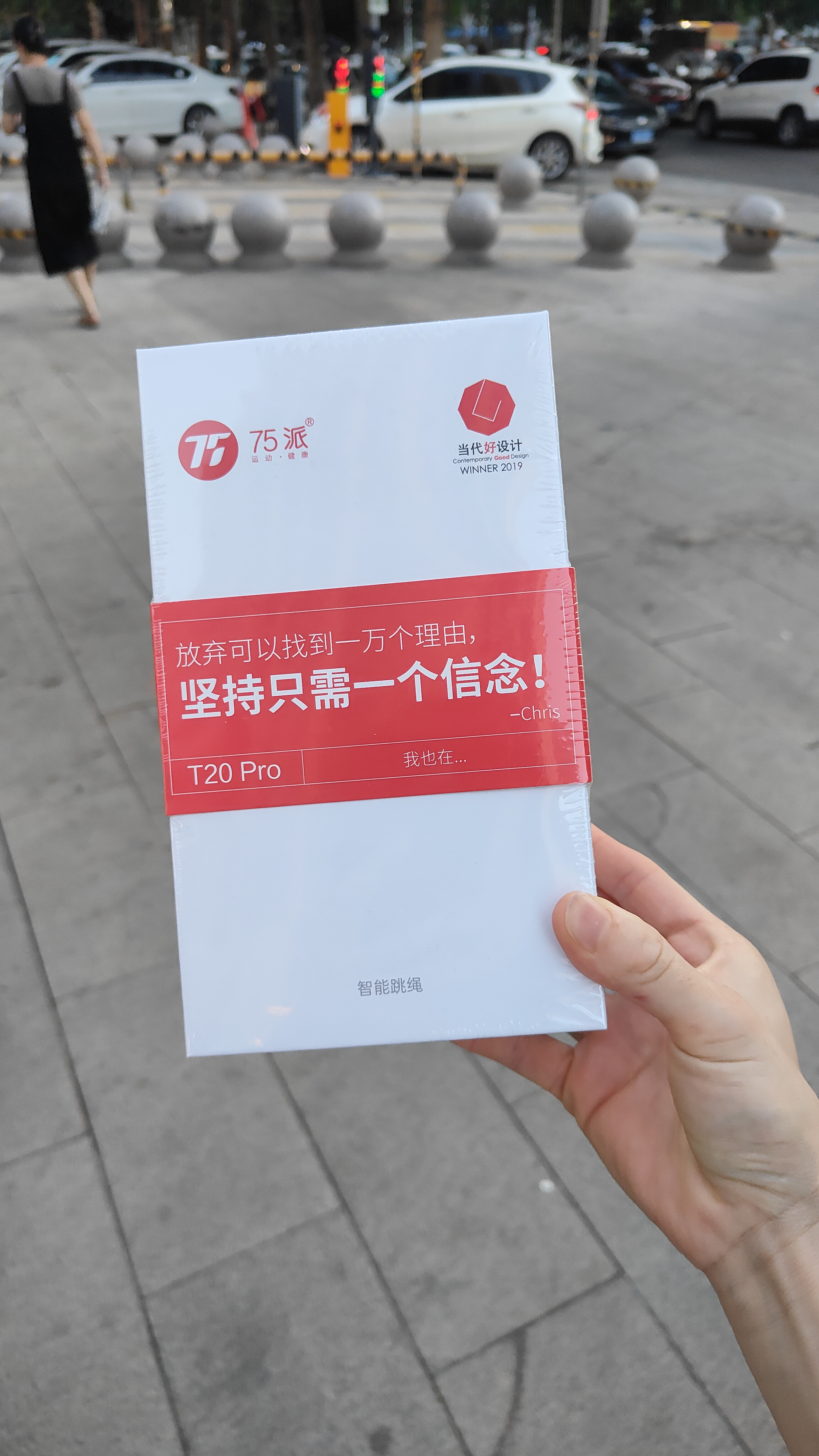 75派 智能计数跳绳专有APP成人健身减肥蓝牙中考专业竞速比赛T20Pro 宫墙红【负重球款】 实拍图