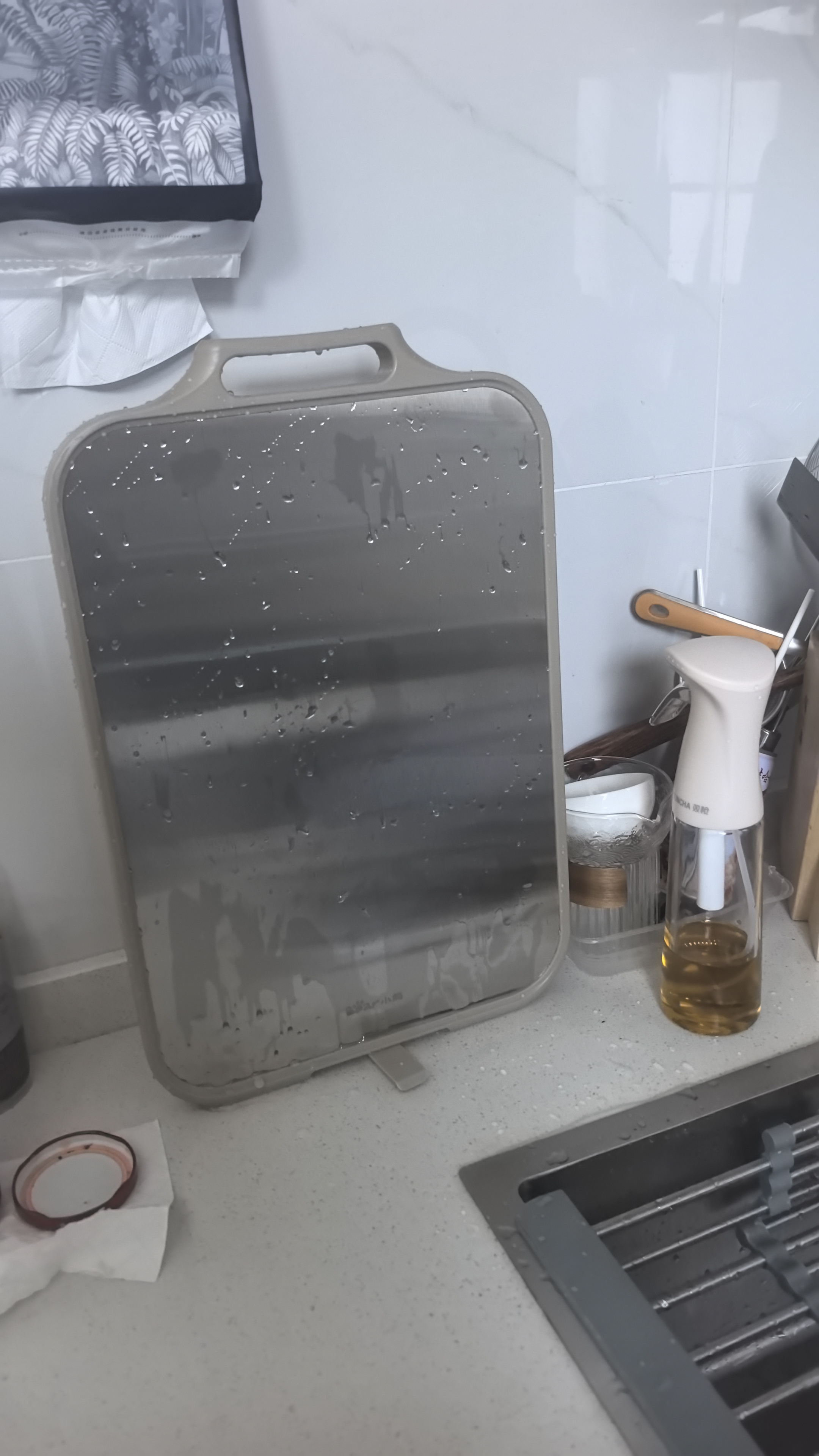 小熊（Bear）菜板 不锈钢切菜板抗菌防霉家用食品级砧板双面案板面板43.5*28cm 实拍图