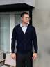 HLA海澜之家开衫假两件针织衫男26新款轻商务长袖双领外套毛衣男秋冬 实拍图