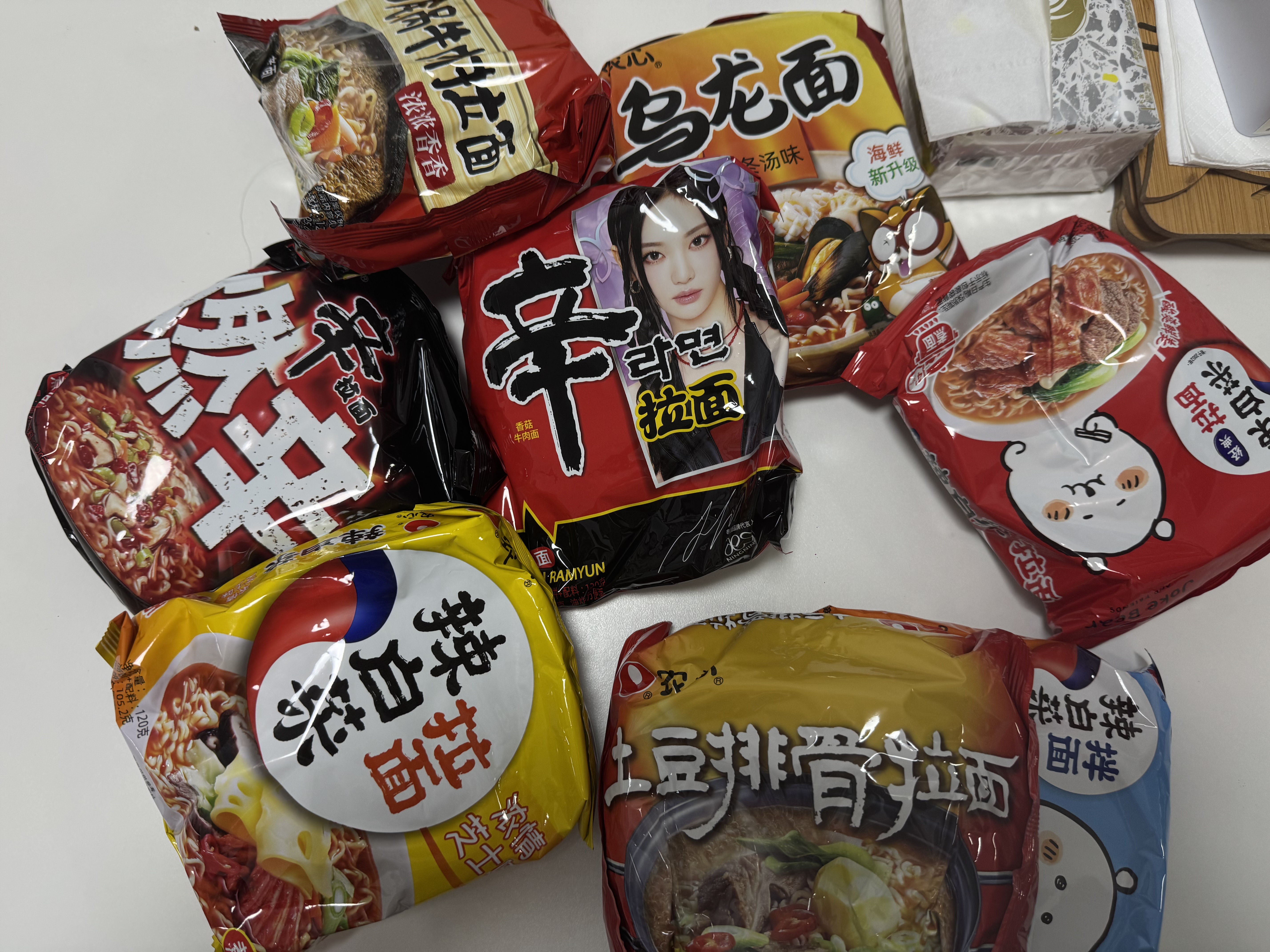农心经典8连包 972g辛拉面辣白菜口味方便面拉面泡面速食混合装 实拍图