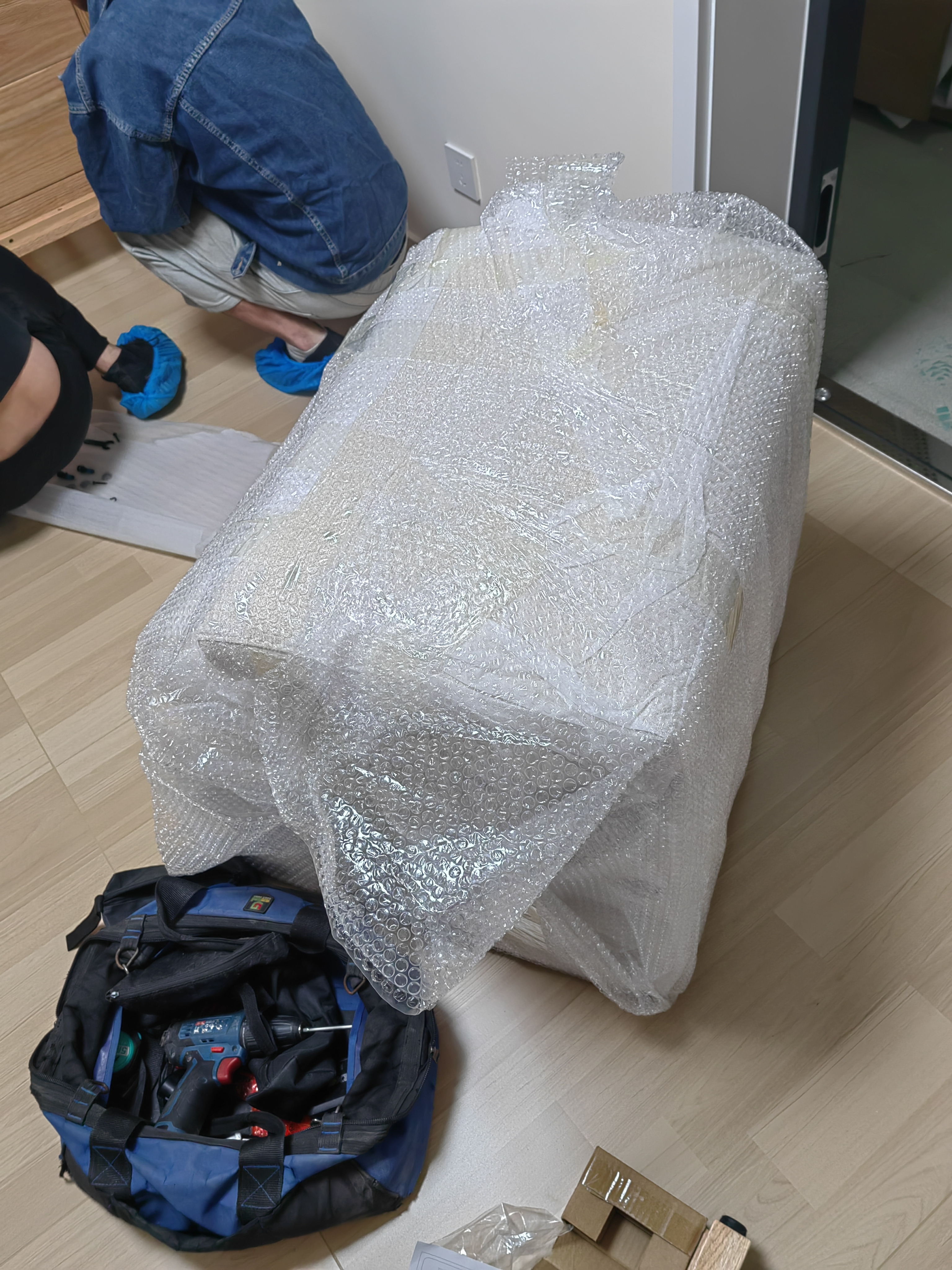 源氏木语实木沙发日式小户型三人位家具简约客厅冬夏两用布艺沙发 【5】原木色2.04m升级款橡木座板 四色 组装 实拍图
