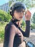 新日3C国标认证摩托电动车头盔男女四季通用骑行电瓶车半盔安全帽 卡其色【防晒短镜】 3C新国标A类 实拍图
