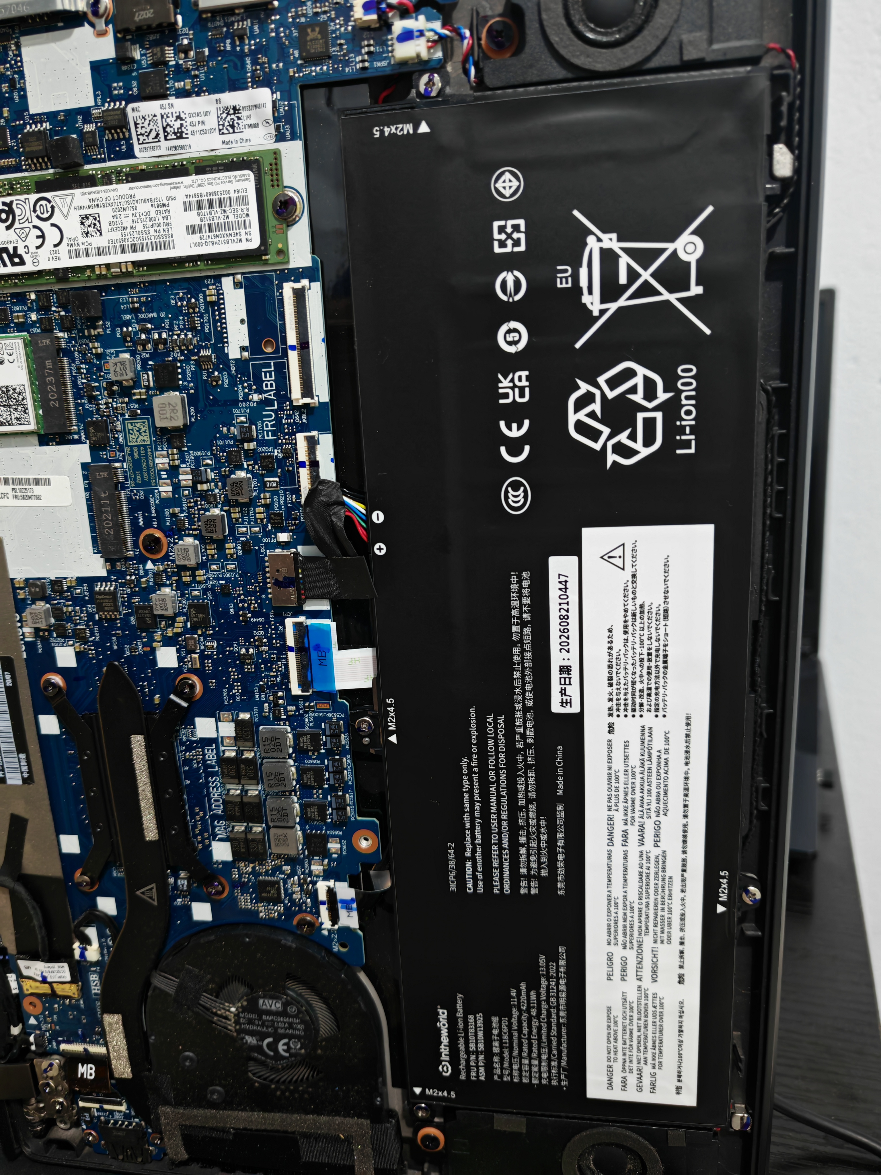 极川 适配联想ThinkPad X390 X395 X13笔记本电池L18M6PD1 L18C6PD1 L18D6PD1电脑电池内置更换4220mAh 实拍图