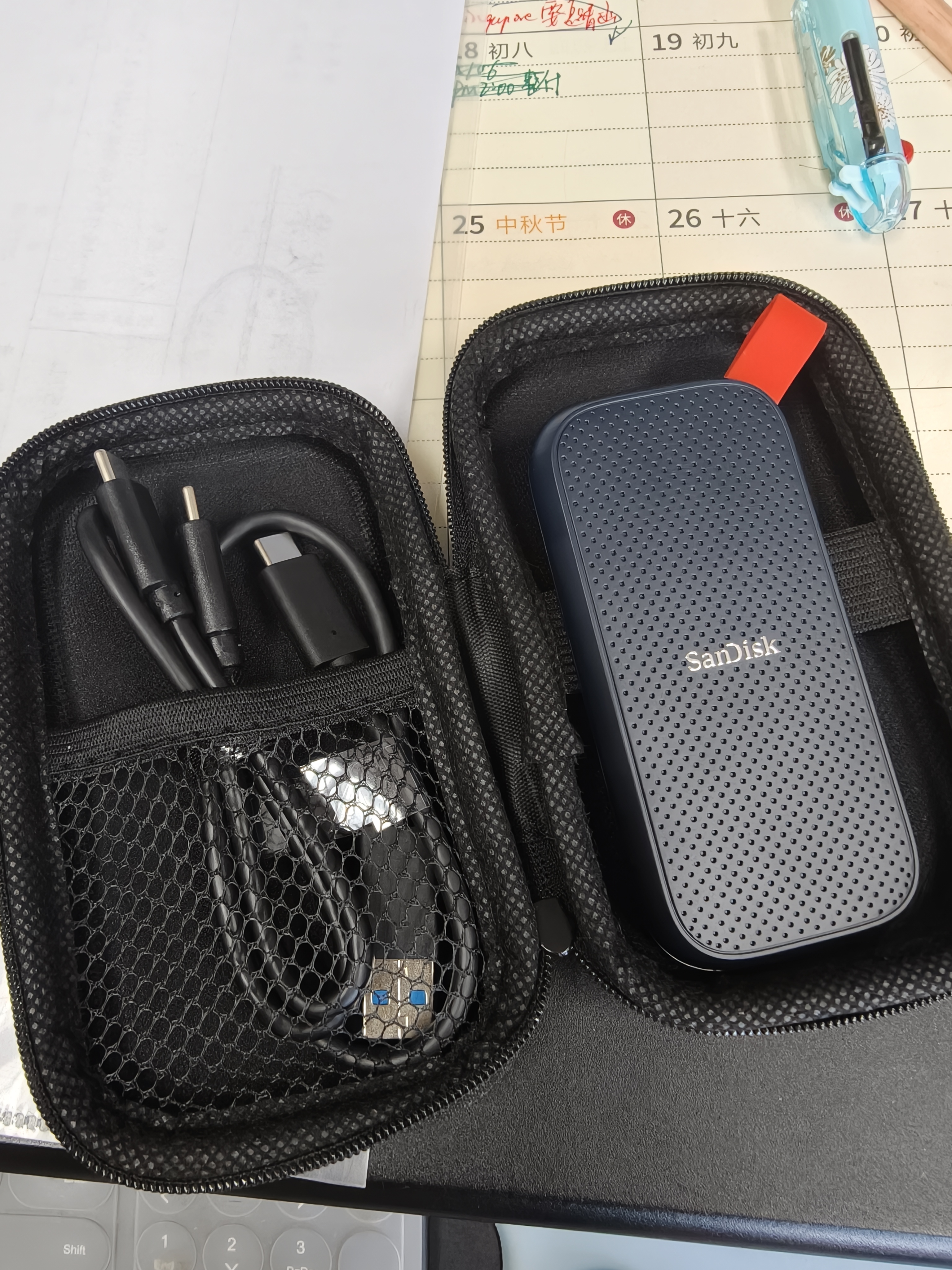 Sandisk闪迪 移动固态硬盘E30小巧便携Type-C接口高速SSD存储USB3.2Gen2 E30-1T黑色标准版 实拍图