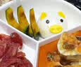 COOKSS宝宝辅食一锅蒸餐盘圆形三分格陶瓷蒸蛋碗电饭锅内蒸菜格儿童 实拍图