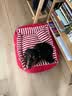 主子家 狗窝猫窝 小型中型犬泰迪狗床狗垫子 四季防水可拆洗车载宠物窝 海军条纹-深红 M（ 58*45*20）15内斤宠物 实拍图