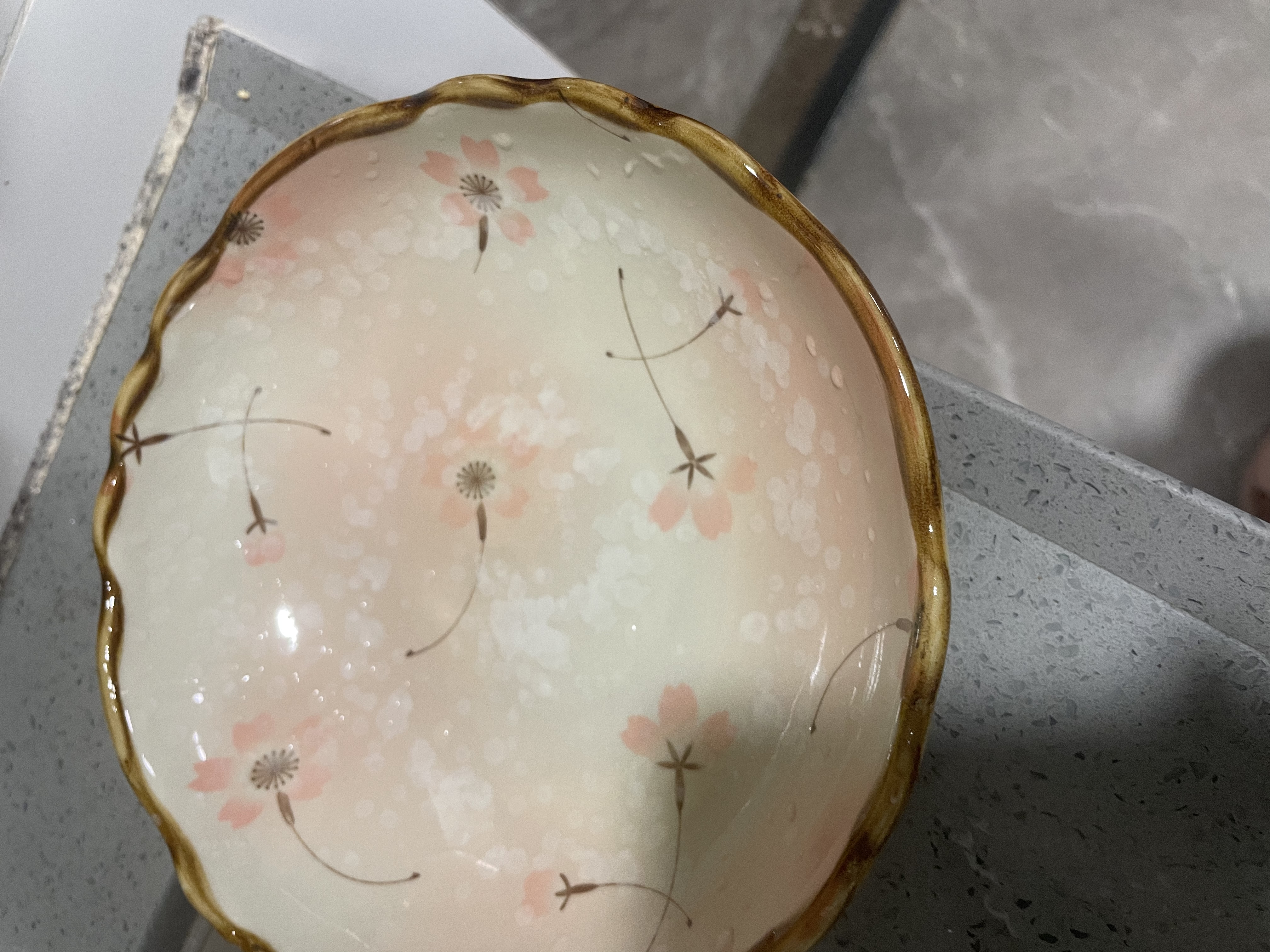 川岛屋日式陶瓷盘子菜盘家用新款网红创意餐盘高级感碟子深盘 7.5英寸荷口盘(雪樱) 实拍图