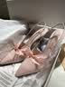 CHARLES&KEITH缎面蝴蝶结尖头高跟凉鞋女生日礼物送女友CK1-60361556 Light Pink浅粉色 37 实拍图