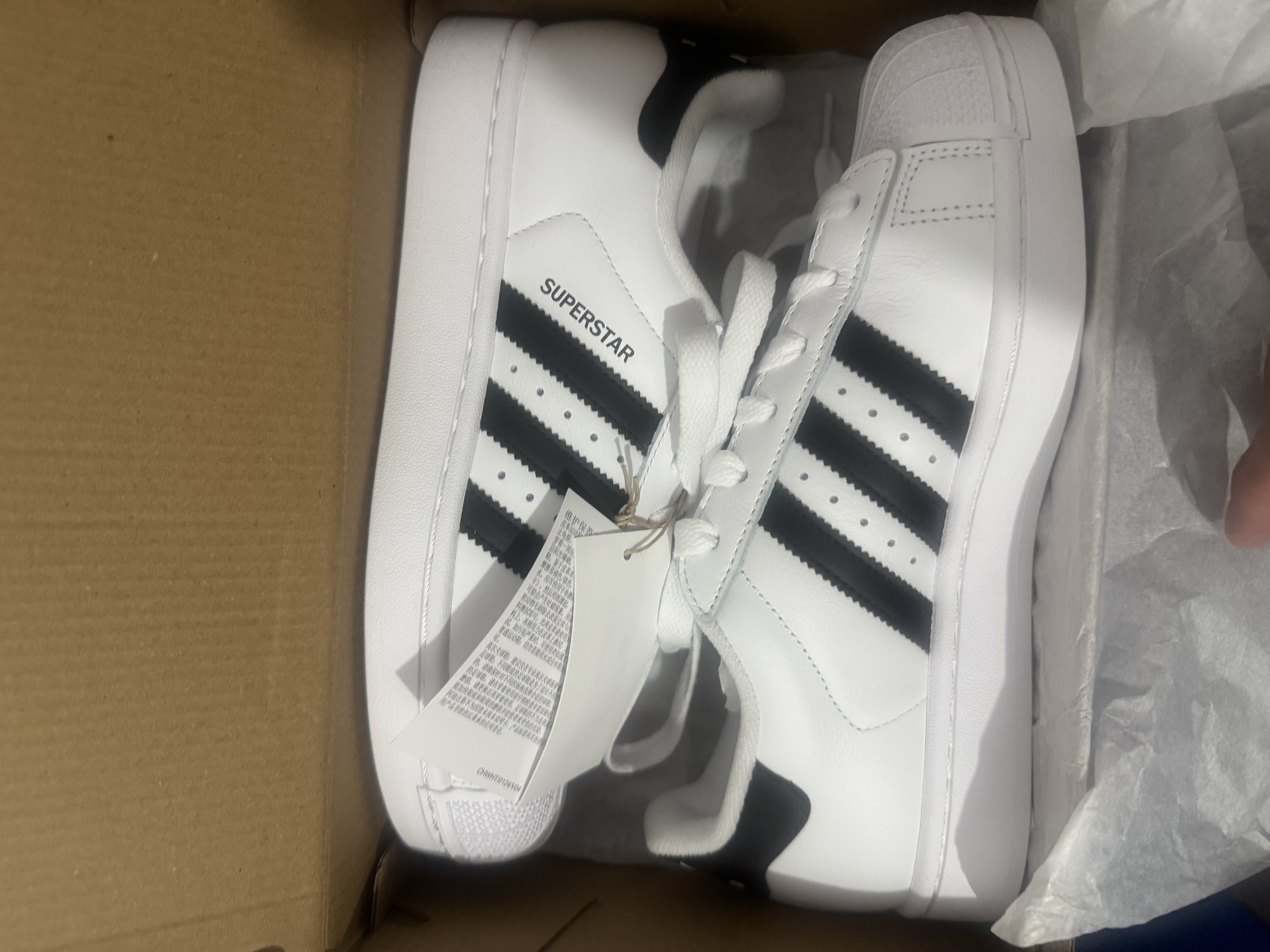 阿迪达斯adidas三叶草贝壳头SUPERSTARII男女休闲鞋 IH8659 38码 实拍图