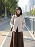 欧迪惠（Oudihui）2026新款小香风连衣裙女装秋冬季搭配一整套高级感韩剧套装女裙子 杏色外套+咖色打底+咖色裙 2XL 【建议140-160斤】 实拍图
