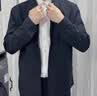罗蒙外套男秋季商务男士翻领行政夹克上衣干部厅局风爸爸装i8藏青XL 实拍图