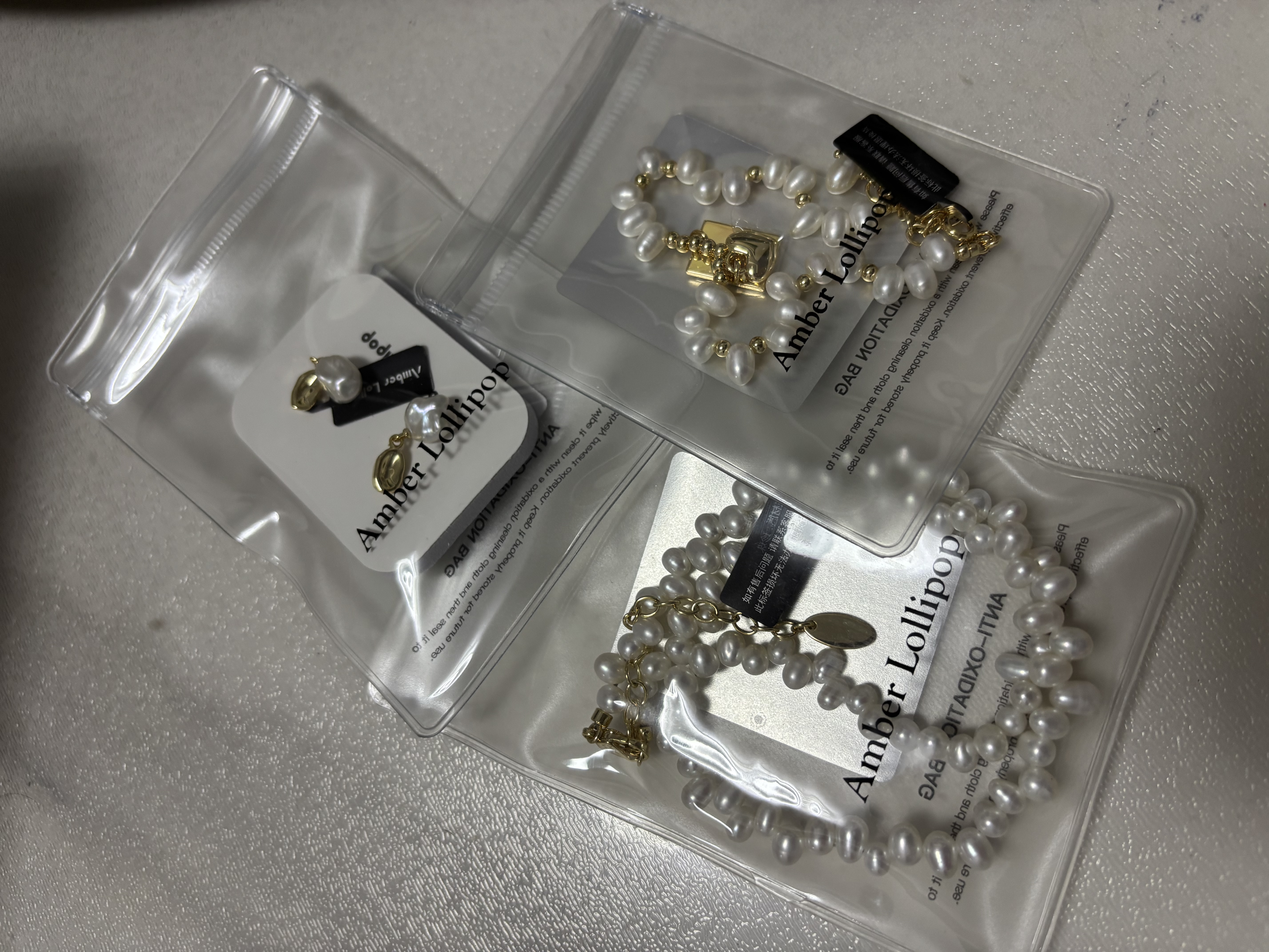 Amber Lollipop安铂洛利珍珠手链女款手饰串珠手串生日礼物实用送女朋友老婆闺蜜 金色(Luck系列) 晒单实拍图